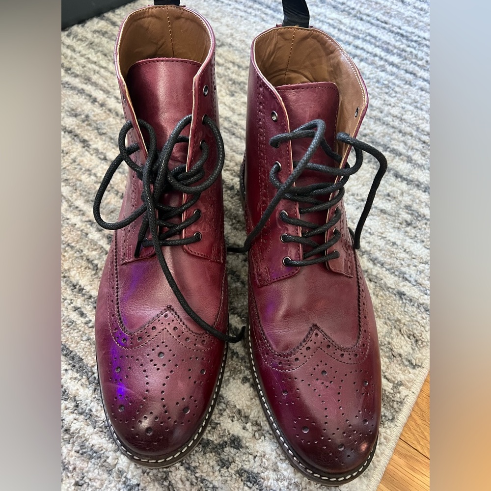 Leather Brogue Boots